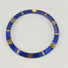腕時計 修理交換用 社外部品 ベゼルインサート ブルー/ゴールド 青/金【対応】ロレックス サブマリーナ 1680/1665/5513等 ROLEX互換のサムネイル