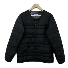 THE NORTH FACE(ノースフェイス) ブルゾン サイズL メンズ美品  ダウンカーディガン ND2562N 黒 長袖/パープルレーベル/中綿/冬