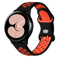 【在庫処分】ブラック/レッド) M (20mm 替えバンド 腕時計とスマートウォッチ 柔らかい軽さ通気性が良のシリコンスポーツストラップ クイックリリースベルト 22mm 20mm 時計バンド