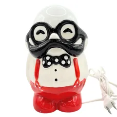 希少 ニチデン ツルピカ軍団 第1弾 ハゲおじさん SV-101 レトロ ヴィンテージ ライト 照明 くにまつとくひろ キャラクターランプ 光る 陶器 日本製 レア 当時物 コレクション 置物 インテリア アンティーク 昭和 照明器具【中古】【送料無料】