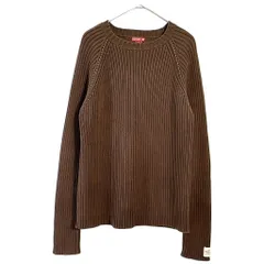 90年代 GUESS JEANS ゲスジーンズ リブニットセーター Y2K ブラウン(メンズ L)中古 古着 X7486のサムネイル