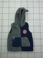 ◇ ⊇ アンパンマンキッズコレクション ANPANMAN KIDS COLLECTION ボアフリースベスト グレー系 キッズ E  【1603160007514】