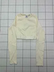 ◇ ⊇ アディダス adidas RIB LS TOP クリーム系 クロップド長袖トップス レディース E  【1603160008610】のサムネイル