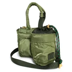 サカイ 22-0511S ポーター PORTER コラボ ボトル ポケット トート スモール ナイロン カーキ 2Way ショルダー ハンドバッグ 斜め掛け マットゴールド金具 Sacai（中古）のサムネイル