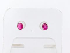 K18 3.80ct ルビー ピアス オーバルカット 18金 スタッドピアス - メルカリ
