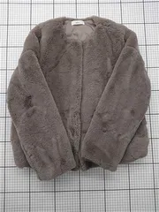 ◇ ⊇ セレクトモカ SELECT MOCA フェイクファー ノーカラージャケット M ベージュ系 レディース E  【1603230012028】