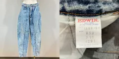 EDWIN ケミカルウォッシュジーンズ デニムパンツ W73 H91 ズボン ヴィンテージ_SFM_D0319-F010