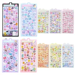 【在庫セール】クリスマスプレゼント 企業のノベルティー 10枚セット サプライズ 3D シール シール 可愛い ぷっくり 立体