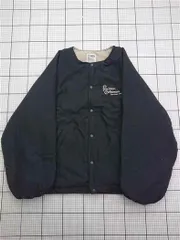 ◇ ⊇ ジャバ JaVa 中綿ノーカラージャケット ブラック系 メンズ XL E  【1603230013254】