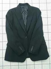 ◇ ⊇ ユニクロ UNIQLO テーラードジャケット ブラック系 Mサイズ レディース E  【1603230013780】