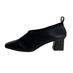 FABIO RUSCONI(ファビオルスコーニ) ブーティ 37 レディース - 黒 レザー