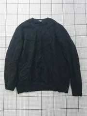 ◇ ⊇ ユニクロ UNIQLO カシミヤクルーネックセーター ブラック系 XL メンズ E  【1603230014251】