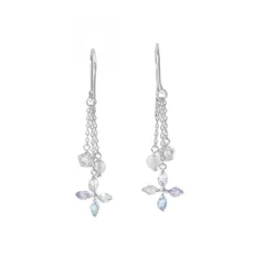 K14WG カラーストーン ピアス