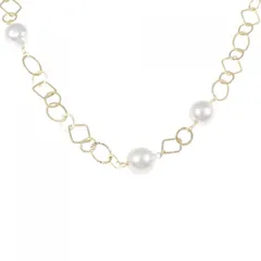 K18YG 白蝶パール ネックレス
