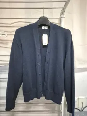 COSTUME O'CLOCK ベーシック Vネック カーディガン ネイビー M