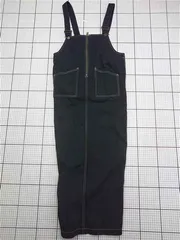 ◇ ⊂ アイスーク ISOOK コットンジャンパースカート ブラック系 レディース E  【1603230015890】