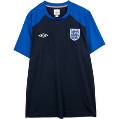 Umbro アンブロ】イングランド代表 ポロシャツ(M)刺繍ロゴ 半袖 紺色