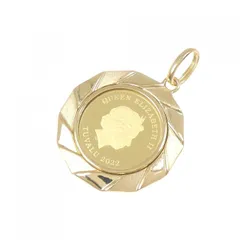 K18YG(枠) コイン ペンダント