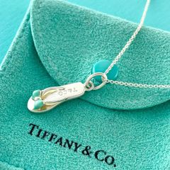 SALE【ティファニー】リボン サンダル ティファニーブルー ペンダント 