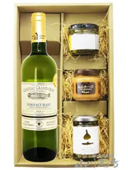 シャトー・グラン・ジャン 白 750ml + おつまみ3点セット【 4451 】【 フランス白ワイン・おつまみセット 】のサムネイル