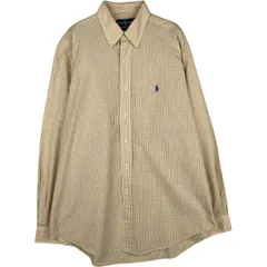 古着 ラルフローレン Ralph Lauren BLAKE 長袖 ボタンダウンチェックシャツ メンズL相当/eaa629099