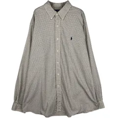 古着 ラルフローレン Ralph Lauren ELLINGTON 長袖 ボタンダウンチェックシャツ メンズXL相当/eaa629100