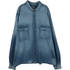 古着 ラルフローレン Ralph Lauren POLO by Ralph Lauren 長袖 ダンガリーシャツ ボックスシャツ メンズXL相当/eaa628930