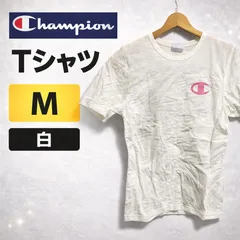 新品未使用 Champion チャンピオン 半袖Tシャツ M 白 ホワイト ピンクロゴ レディース