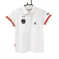 ルコックゴルフ 半袖ポロシャツ 白 背面ロゴ  レディース M ゴルフウェア le coq sportif