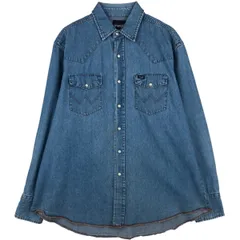 古着 ラングラー Wrangler 長袖 デニムウエスタンシャツ メンズXL相当/eaa478115