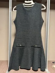 ザラ ブラック ツイード ノースリーブワンピース s