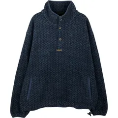 古着 90年代 ティンバーランド Timberland WEATHERGEAR 総柄 ハーフボタン フリースプルオーバー USA製 メンズL相当/eaa495983