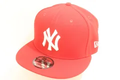【中古】 NEW ERA メンズキャップ -- SNAPBACK NEW YORK YANKEES NEW ERA -- 赤 レッド 刺繍