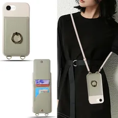 FOR iphone 16e 用 ケース ショルダー 可愛い スマホケース いphone16e iphone16e phone16e 用 ストラップ 薄型 かわいい 携帯 背面手帳型 斜めかけ 肩掛け 首掛け 紐付き 韓国 軽量 カード収納 ショルダーケース