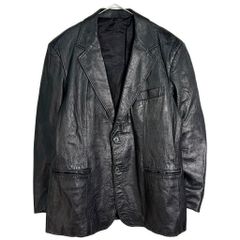 【あっくん】00s DKNY レザー テーラードジャケット 黒 XL 牛革 あっくん様専用】00s DKNY レザー テーラードジャケット 黒 XL 牛革