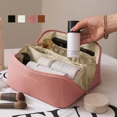 【在庫限り・売り切れ御免】大容量 トラベル メイクボックス バッグ コスメポーチ 持ち運び コスメボックス 使いやすい 便利バッグ 小物入れ 携帯用便利ケース