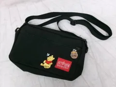 【中古】Manhattan Portage ﾏﾝﾊｯﾀﾝﾎﾟｰﾃｰｼﾞ くまのﾌﾟｰさんｺﾗﾎﾞ ｼｮﾙﾀﾞｰﾊﾞｯｸﾞ ｺｰﾃﾞｭﾗ ﾌﾞﾗｯｸ  991913756