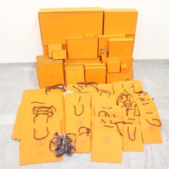 ITF234E4POAA HERMES エルメス BOX 紙袋 オレンジ 空き箱 ボックス アクセサリーケース リボン ショッパー56枚 箱32個