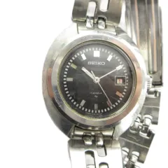 セイコー SEIKO 2118-0400 腕時計 ウォッチ 手巻き カレンダー付き 黒文字盤 シルバー色 ■GY18 /MQ