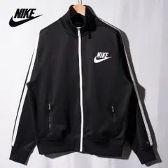 ナイキ NIKE トラックジャケット XL ブラック ホワイト スウッシュ ジャージ オーバーサイズ ビッグシルエット オーバーサイズ スポーツウェア ストリート 古着 C271