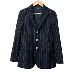 POLObyRalphLauren(ポロラルフローレン) ジャケット サイズ2 S レディース ダークネイビー×白 長袖/ストライプ/春/秋
