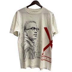 90年代マルコムX Tシャツ LIGHT GRAY - メルカリ