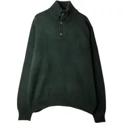 古着 ラルフローレン Ralph Lauren POLO RALPH LAUREN ハーフボタン ニットセーター メンズXL相当/eaa627427