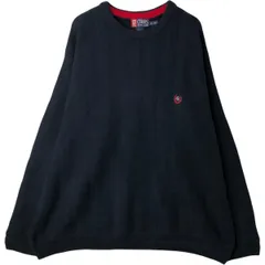 古着 ラルフローレン Ralph Lauren CHAPS チャップス ヘリンボーン コットンニットセーター メンズXXL相当/eaa627524