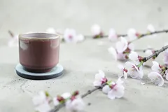 布引燒 - 粉紅色陶器圓口小杯　布引焼窯元　湯飲み　ブラウンピンク