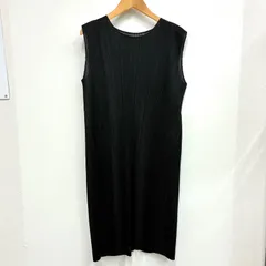 PLEATS PLEASE ブラック ノースリーブ Pleats Please Issey Miyake ノースリーブ プリーツドレス | ブラック