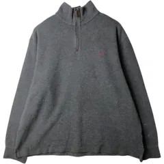 古着 ラルフローレン Ralph Lauren POLO RALPH LAUREN リブ編み ハーフジップスウェットシャツ トレーナー メンズXL相当/eaa629567
