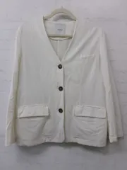 【中古】CLANE ｸﾗﾈ IDE NO COLLER JACKET ﾜｲﾄﾞﾉｰｶﾗｰｼﾞｬｹｯﾄ 14103-0562 ﾎﾜｲﾄ 1 991913476のサムネイル