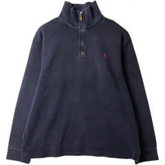 古着 ラルフローレン Ralph Lauren POLO by Ralph Lauren リブ編み ハーフジップスウェットシャツ トレーナー メンズL相当/eaa629569
