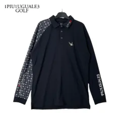 新品 1PIU1UGUALE3 GOLF × lucien pellat-finet golf BACK CIRCLE LOGO RAGLAN L/S POLO バックサークルロゴラグランポロシャツ 6 ブラック  【値下げ交渉歓迎】のサムネイル